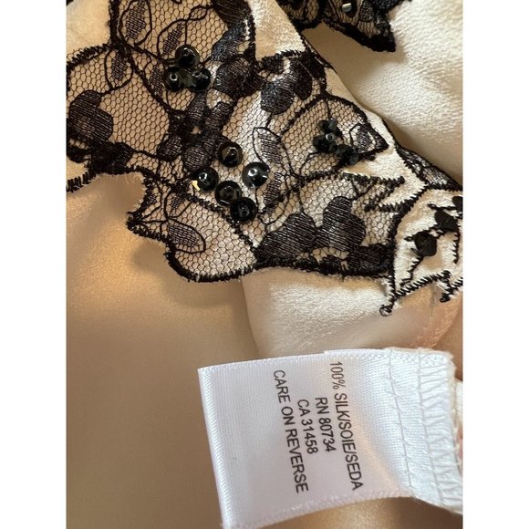 BCBGMAXAZRIA Dress 10 Ivory Black Silk Flowy Wedding Party Cruise NWT $228 - Picture 11 of 12